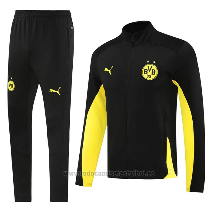 Chandal de Chaqueta del Borussia Dortmund 2024-2025 Negro